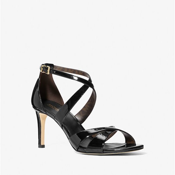MICHAEL MICHAEL KORS Kinsley Faux Patent Leather Sandal - Picture 1 of 3